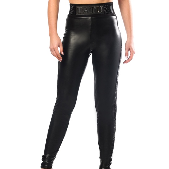 TATU Pants - New Eco Leather Leggings,High Rise Eco Leather Leggings,Turkish Leather Pants